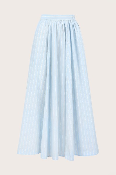 Cotton Gathered A-Line Skirt