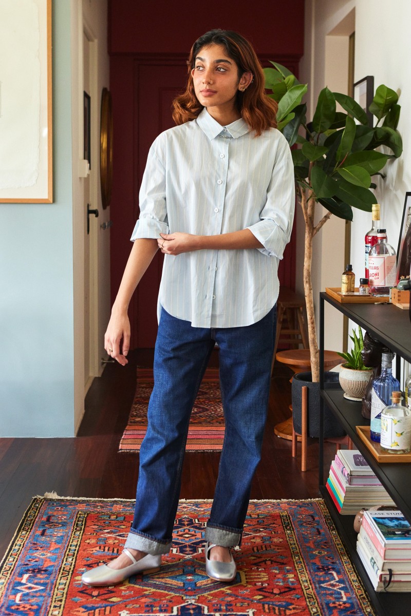 Relaxed Poplin Shirt -...