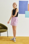 Striped Textured Cotton Shorts