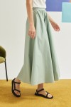 Cotton Gathered A-Line Skirt