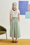 Cotton Gathered A-Line Skirt