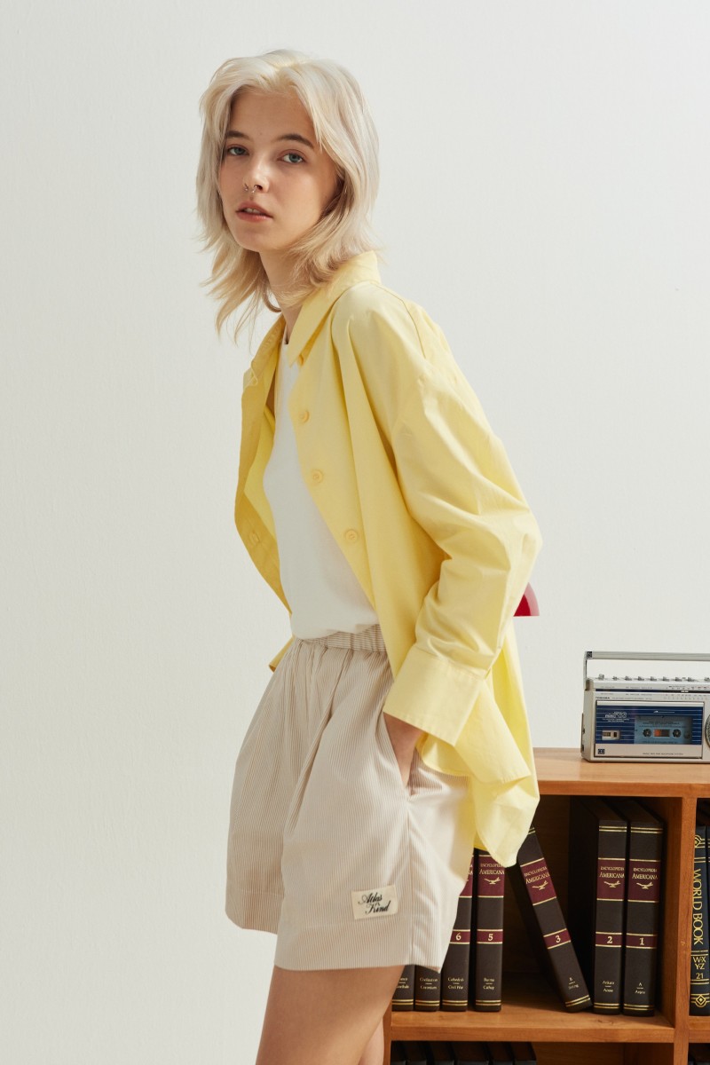 Relaxed Poplin Shirt - Yellow