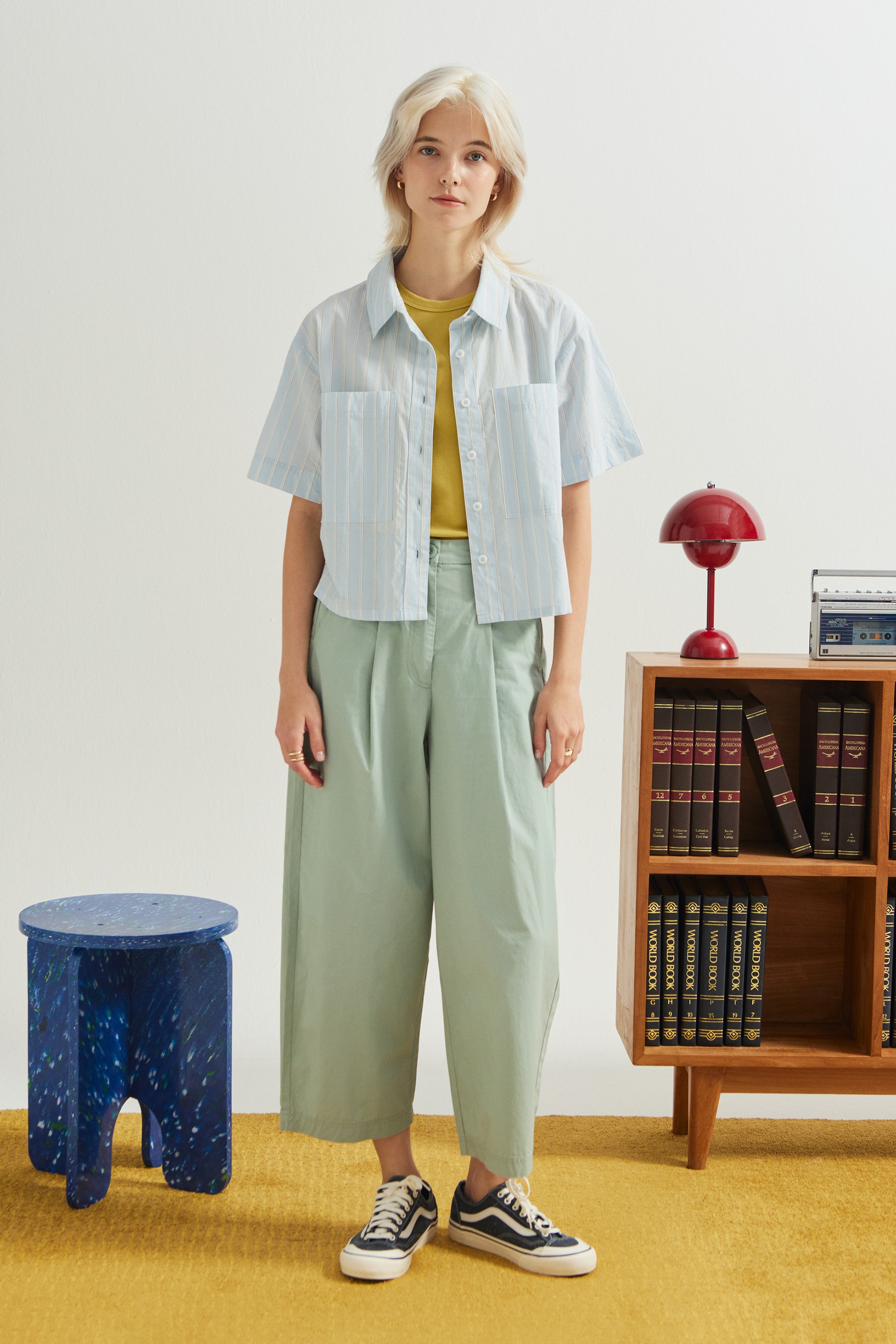 Barrel Leg Cotton Pants