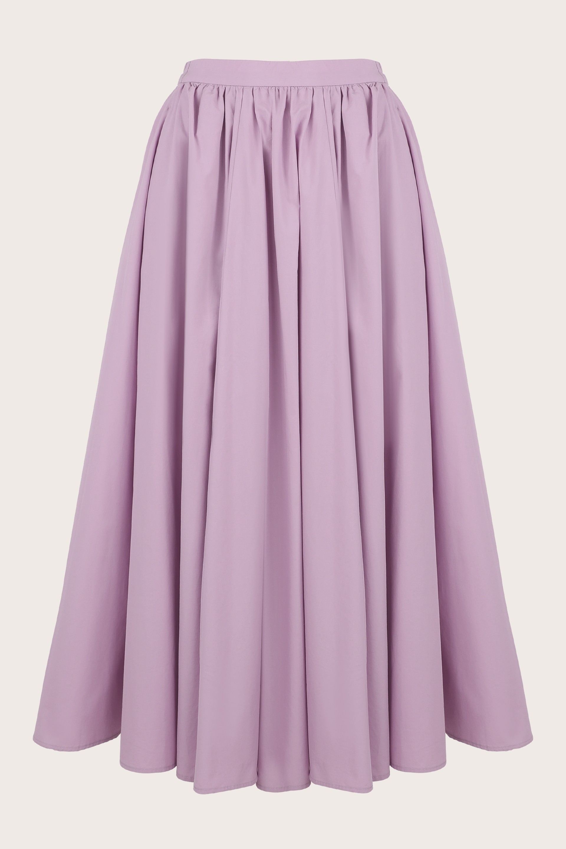 Cotton Gathered A-Line Skirt