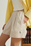 Striped Cotton Shorts