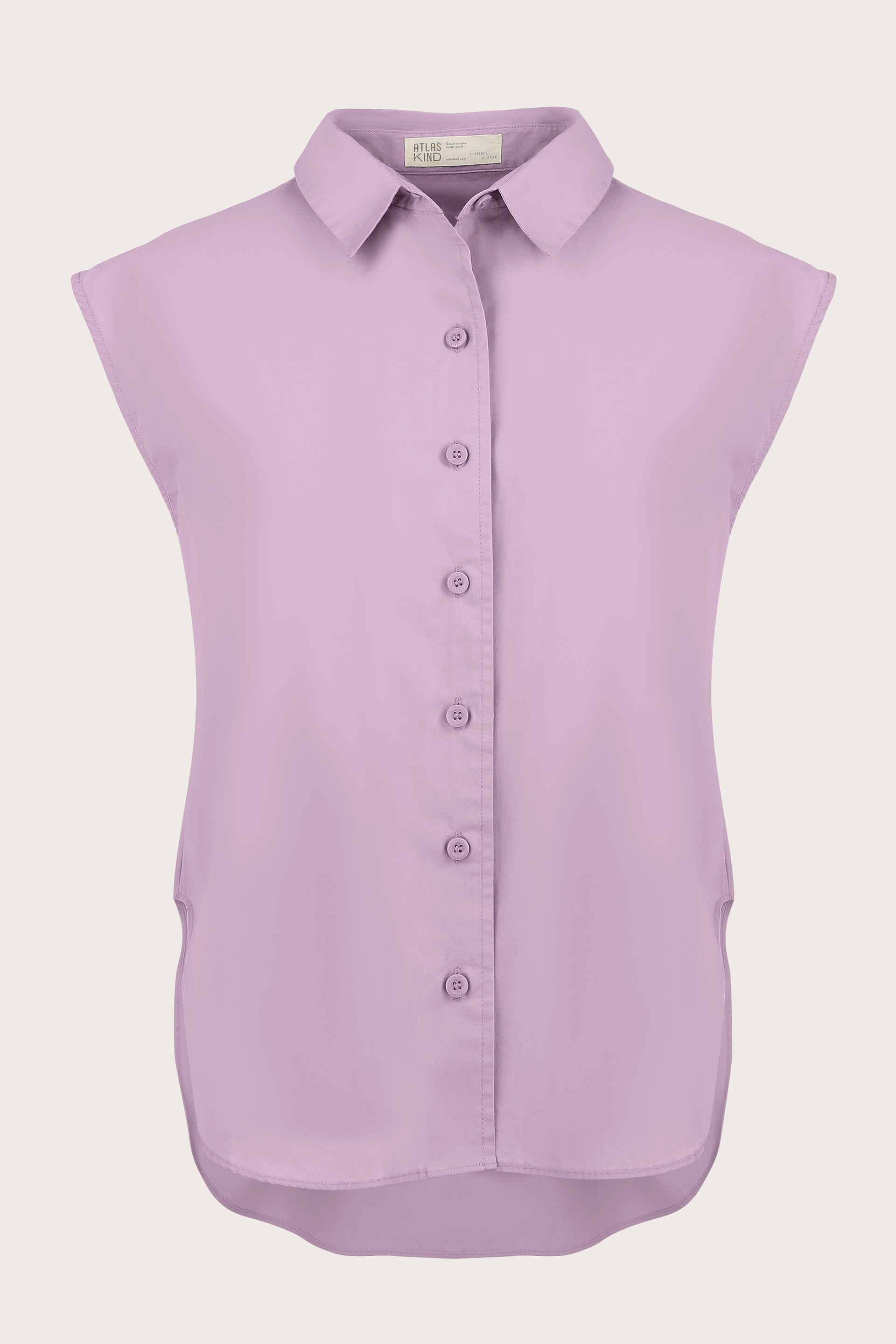 Relaxed Collared Poplin Vest