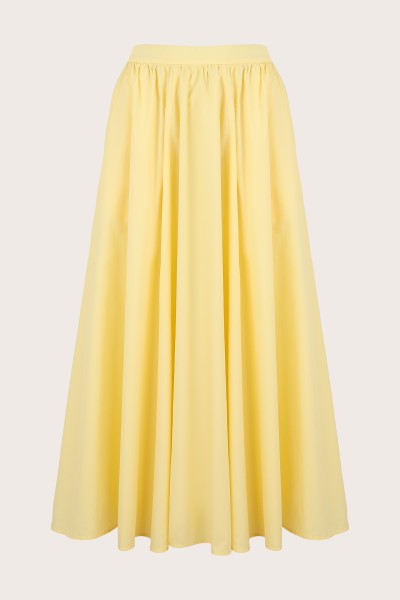 Cotton Gathered A-Line Skirt