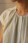 [GW Exclusive] OAK Script Japanese Cotton Gathered Button-Down Top