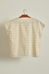 [GW Exclusive] OAK Script Japanese Cotton Gathered Button-Down Top