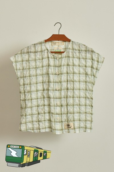 [GW Exclusive] OAK Script Japanese Cotton Button-Down Top