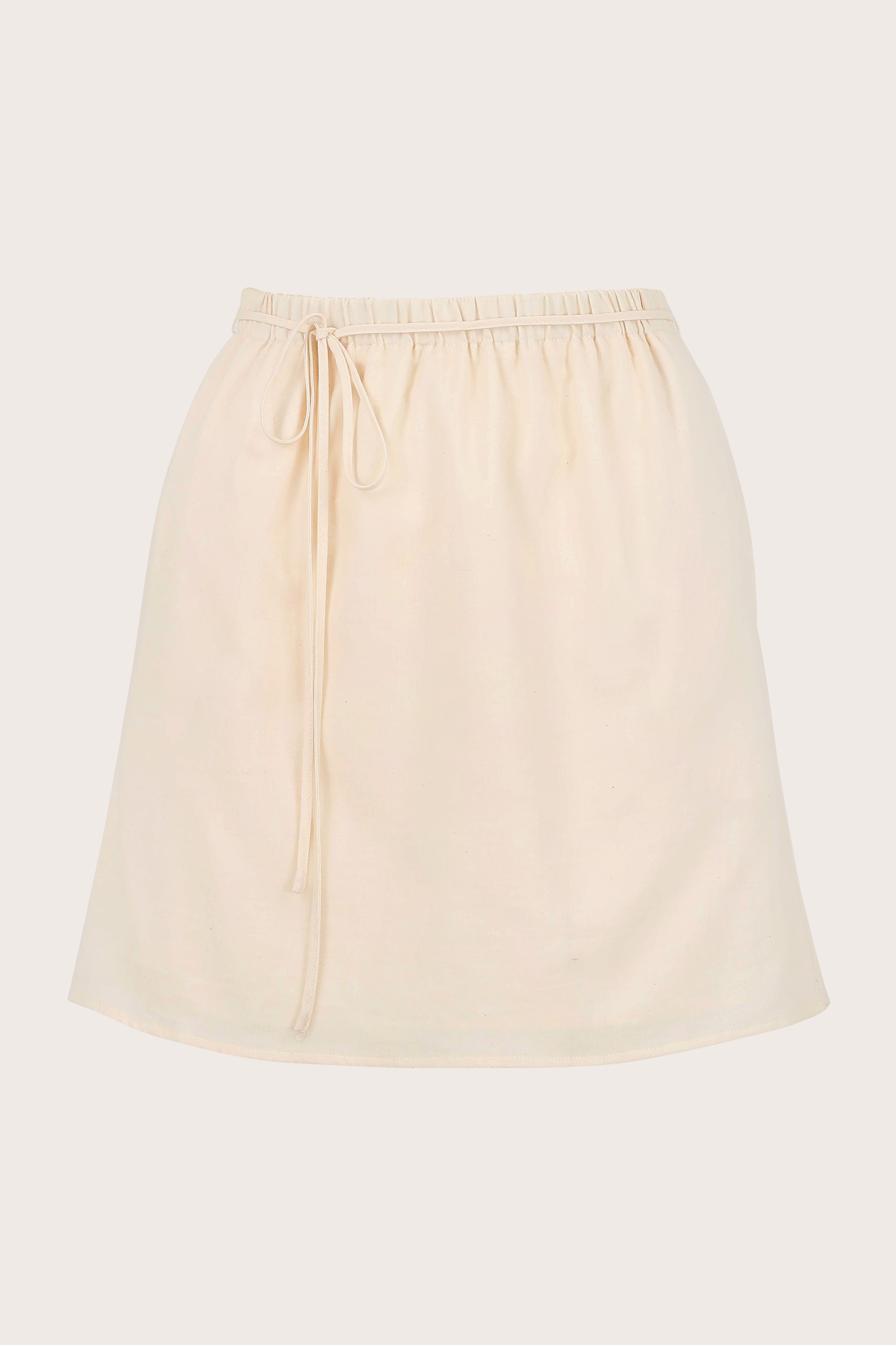 Textured Cotton Mini Skirt