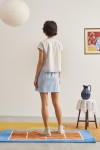 Textured Cotton Mini Skirt