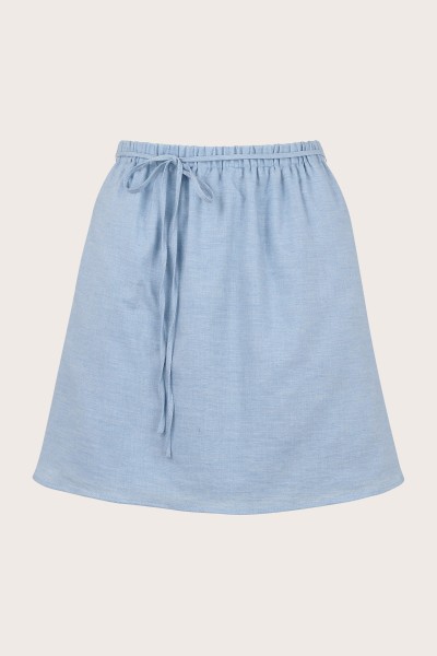 Textured Cotton Mini Skirt