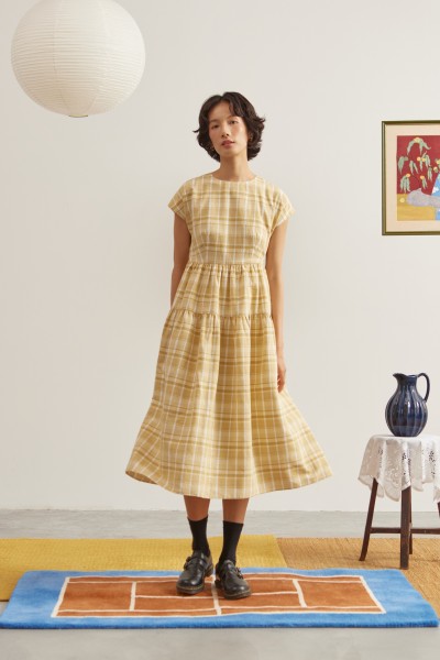 Japanese Cotton Tiered Dress