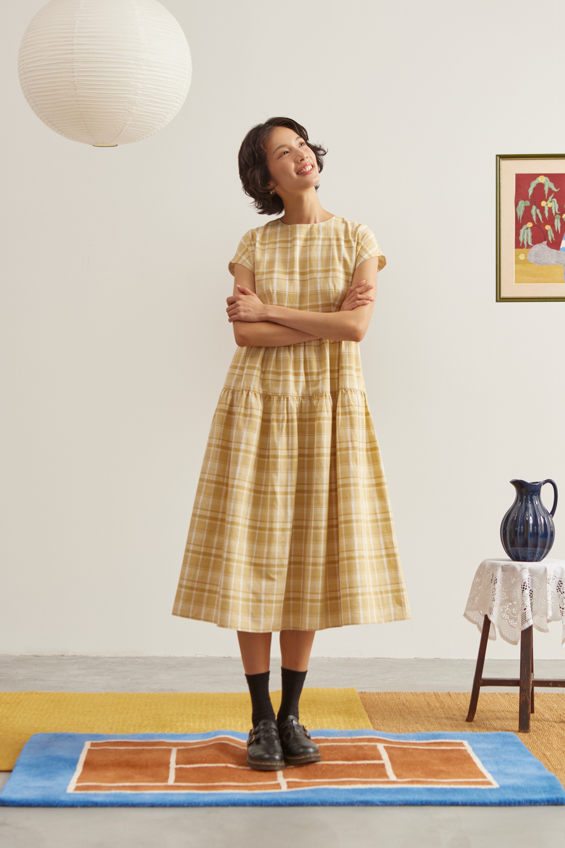 Japanese Cotton Tiered Dress