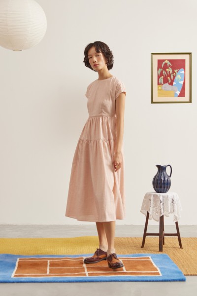 Japanese Cotton Tiered Dress