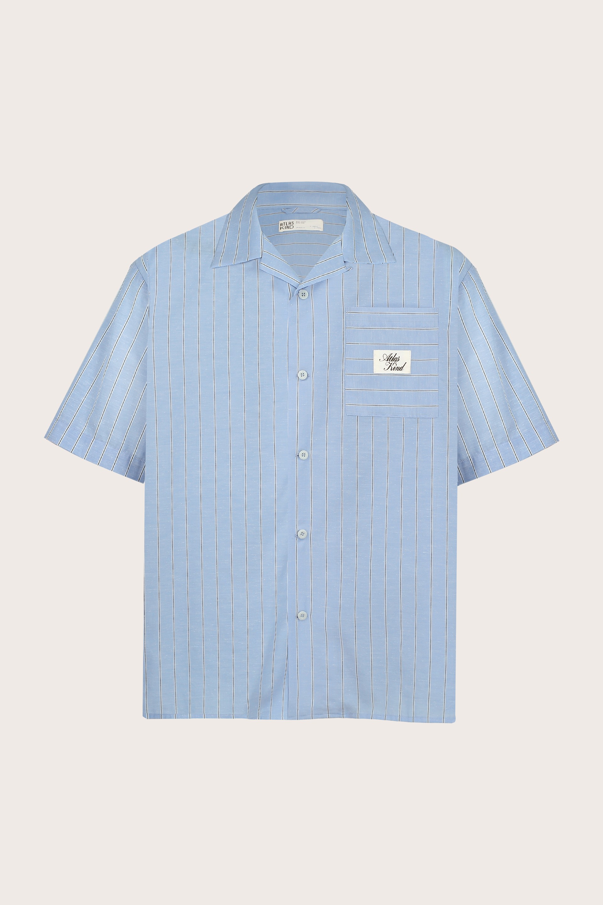 Script Collared Cotton Shirt