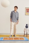 Script Japanese Cotton Relaxed Collared Shirt