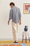 Script Japanese Cotton Relaxed Collared Shirt