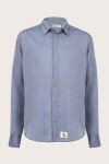 Script Japanese Cotton Relaxed Collared Shirt