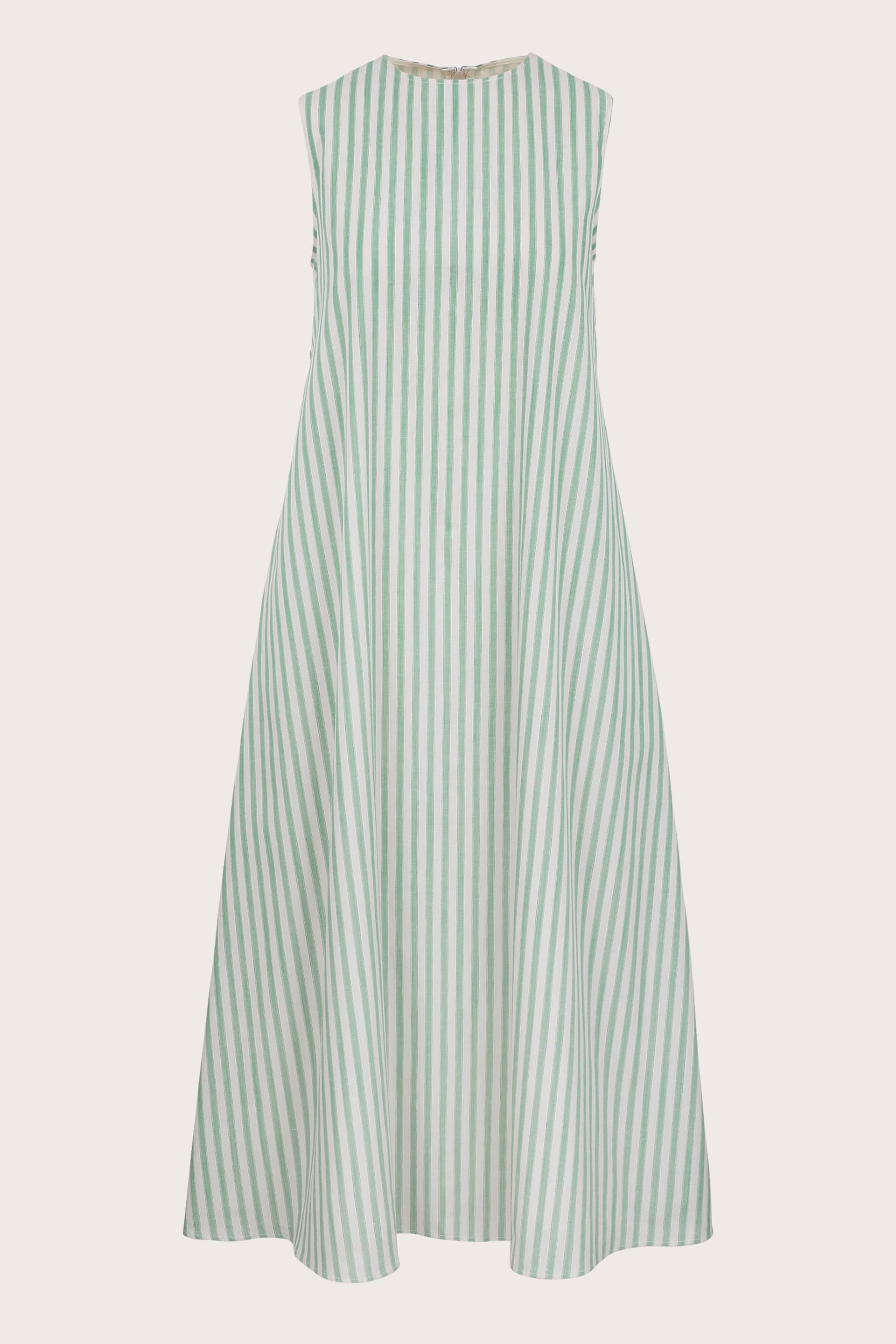 Striped Cotton Midi Dress