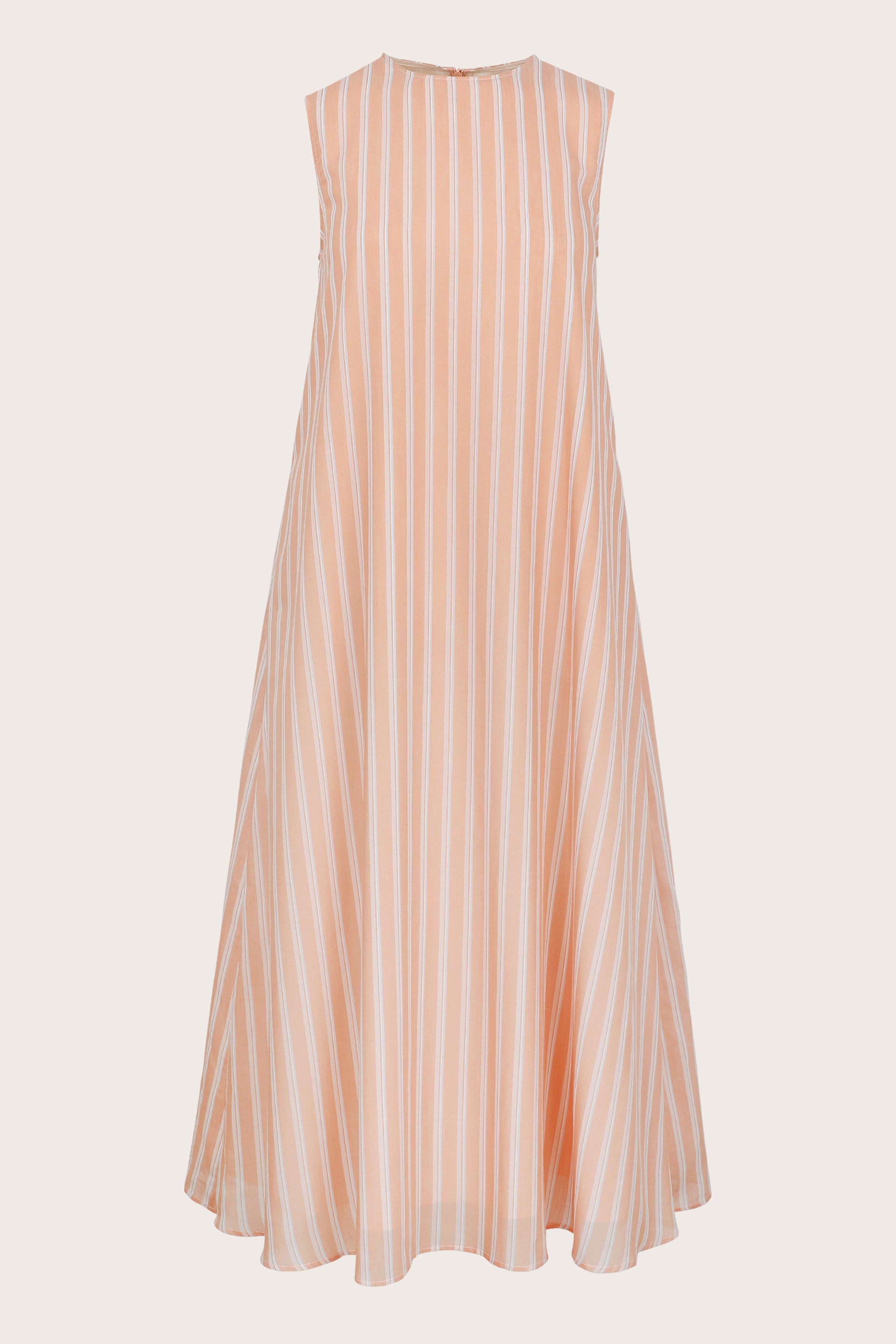 Striped Cotton Midi Dress