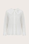 Ruffle Collared Cotton Shirt