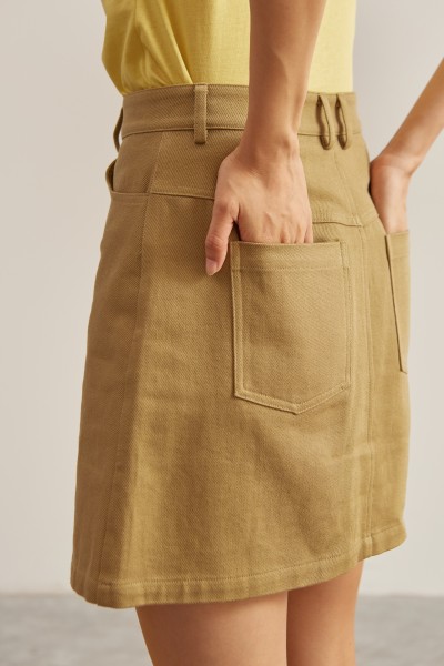 Twill Mini Skirt