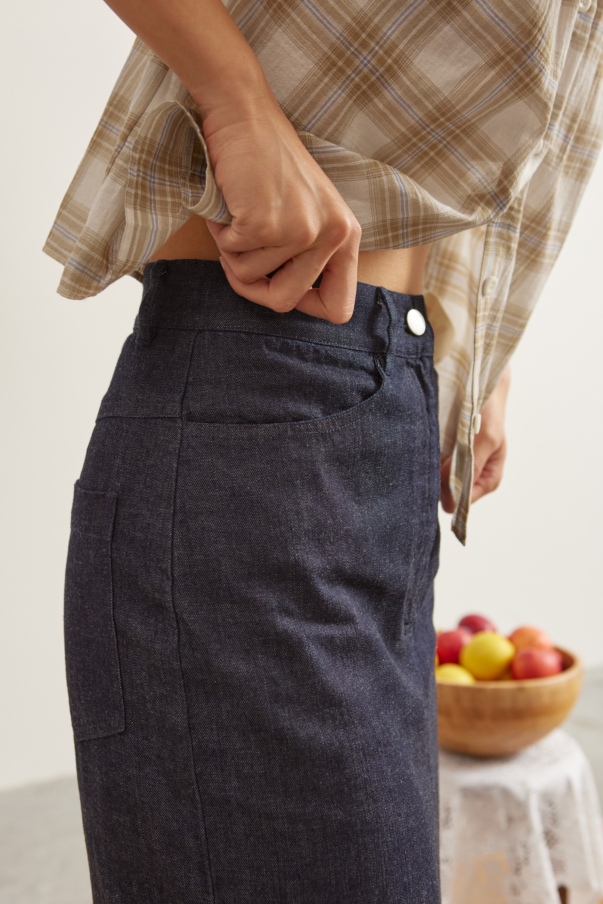 Denim Maxi Skirt