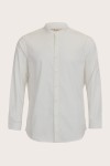 Mandarin Collared Cotton Shirt