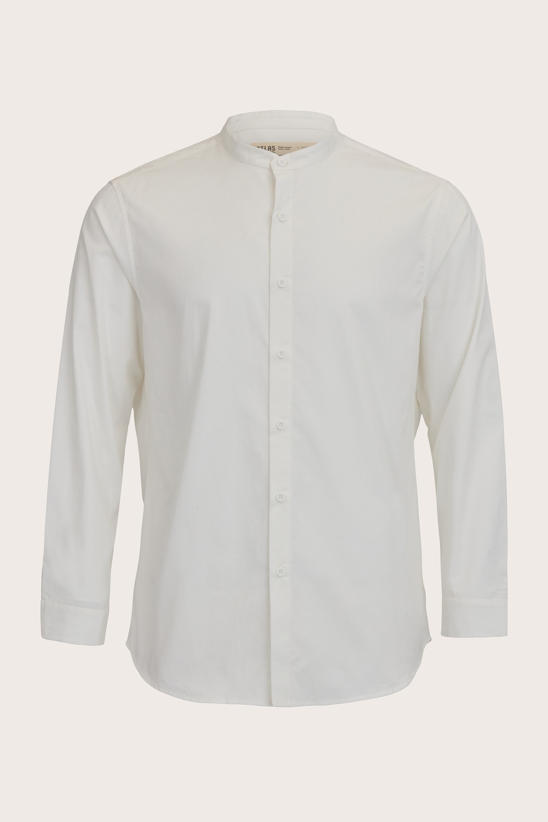 Mandarin Collared Cotton Shirt