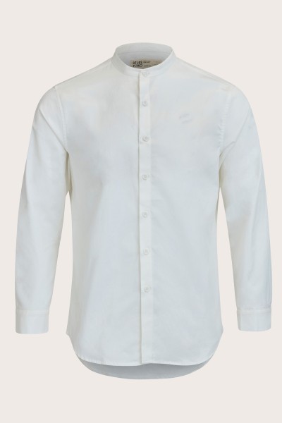 Kinder People Mandarin Collared Cotton Shirt