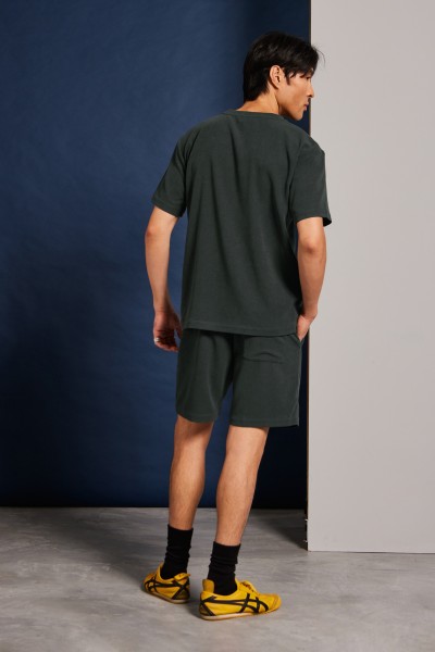 Script AK Rib-Knit Relaxed Shorts