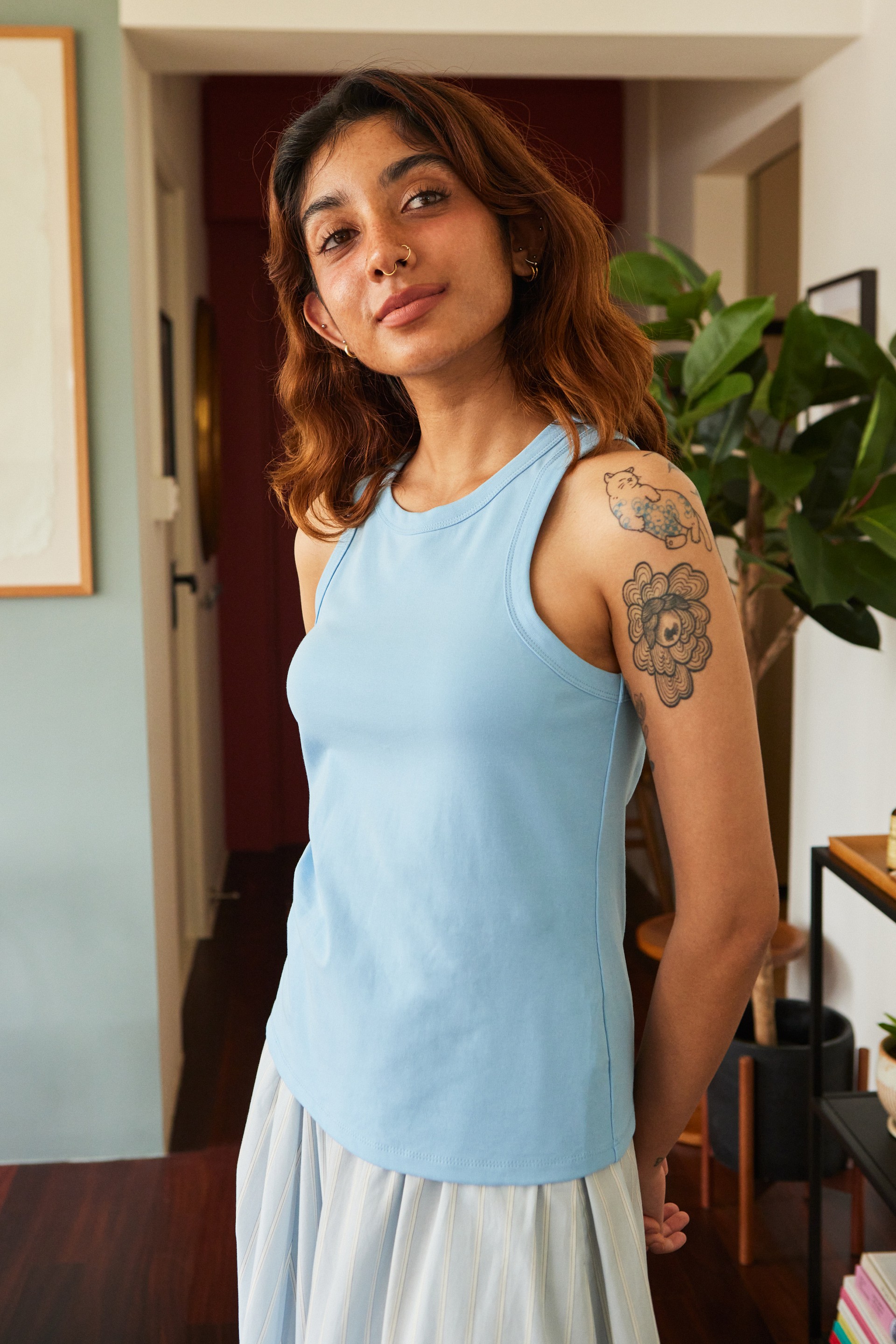 Script Cotton Cutaway Tank